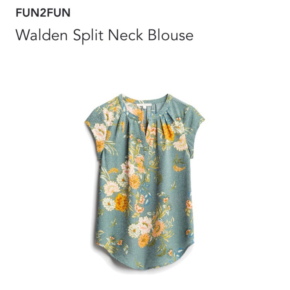 Walden split neck blouse